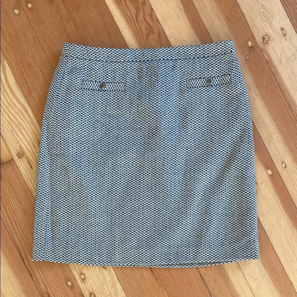 Loft NWT Tweed Gold Sparkle Skirt 2